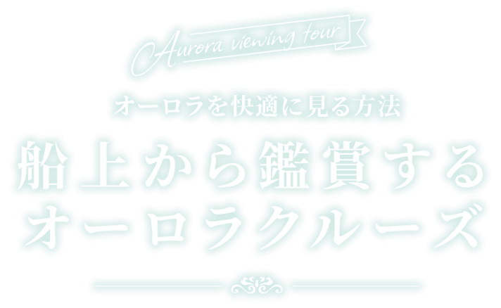 オーロラを快適に見る方法 船上から鑑賞するオーロラクルーズ